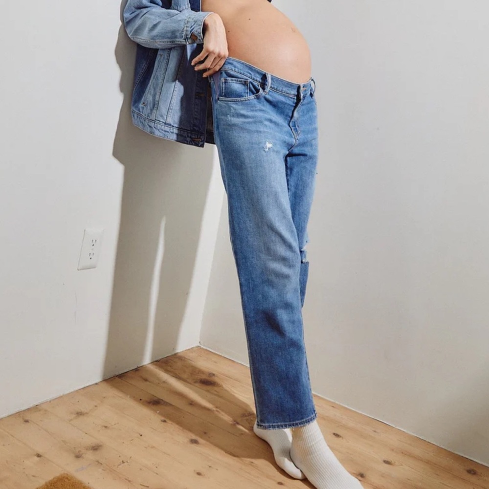 Hatch Women's Boyfriend Jeans - Light Blue